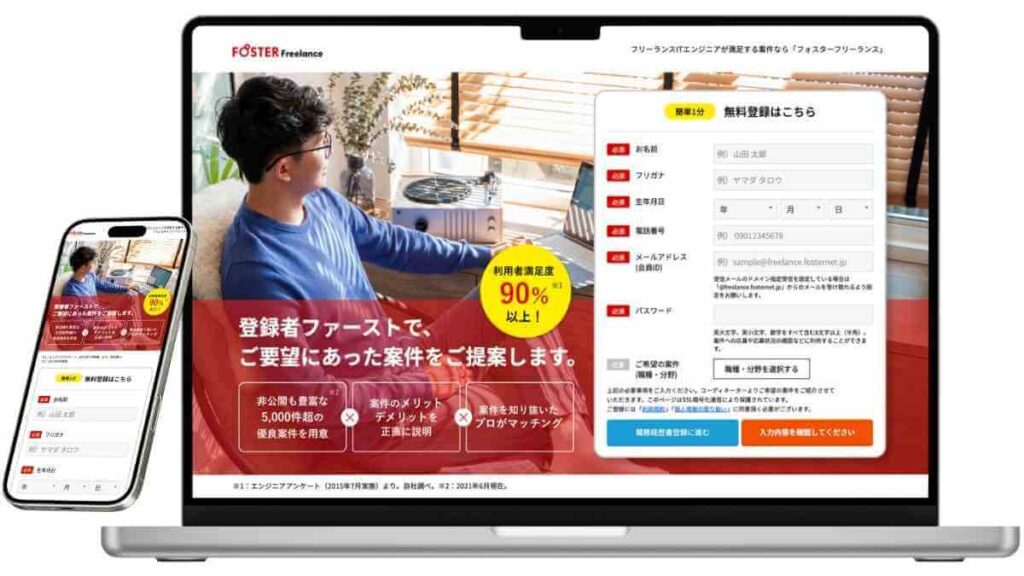 フォスターフリーランスエージェントのサービスイメージ