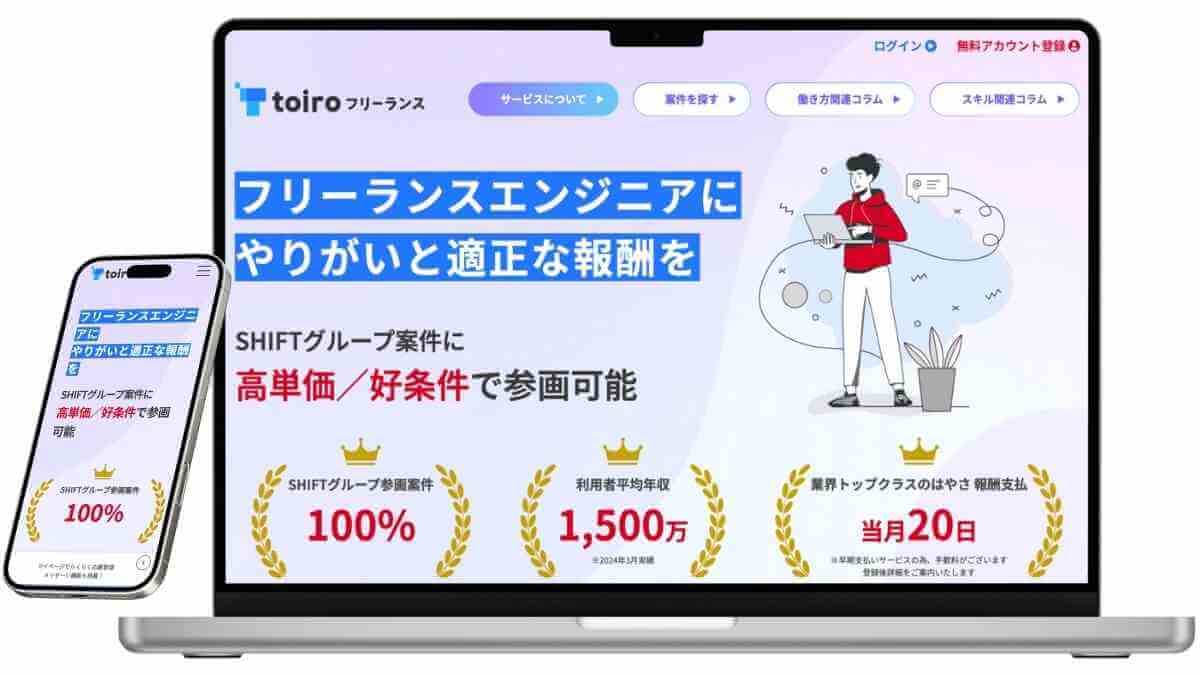 toiroフリーランスのサービスイメージ