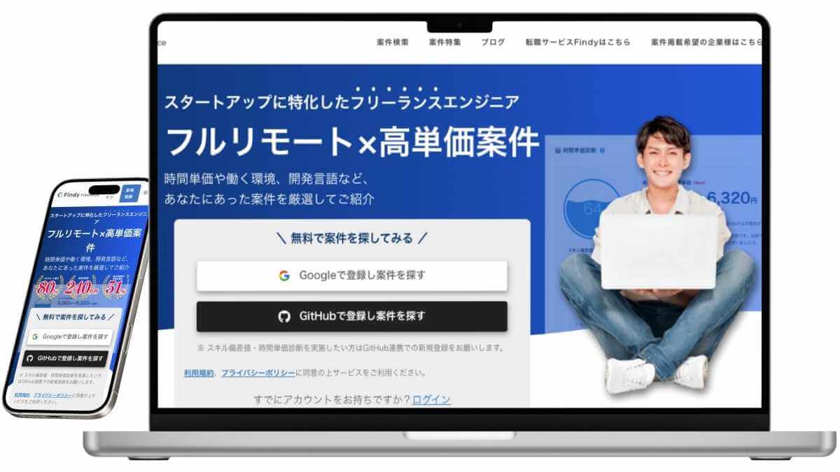 findy freelance(フィンディフリーランス)のサービスイメージ